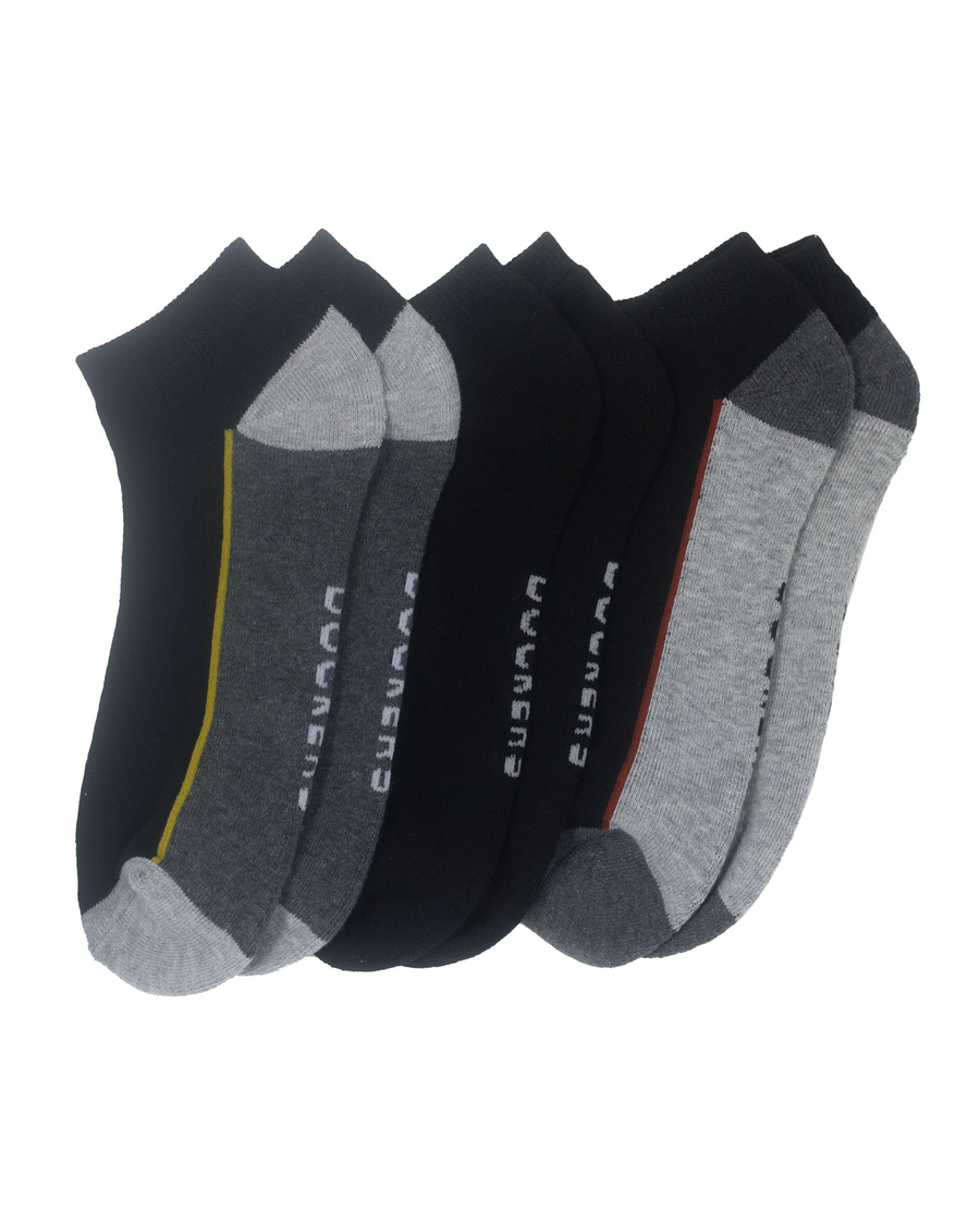 (image for) Unique Value 1/2 Cushion Low Cut Pattern Socks, 3 Pack